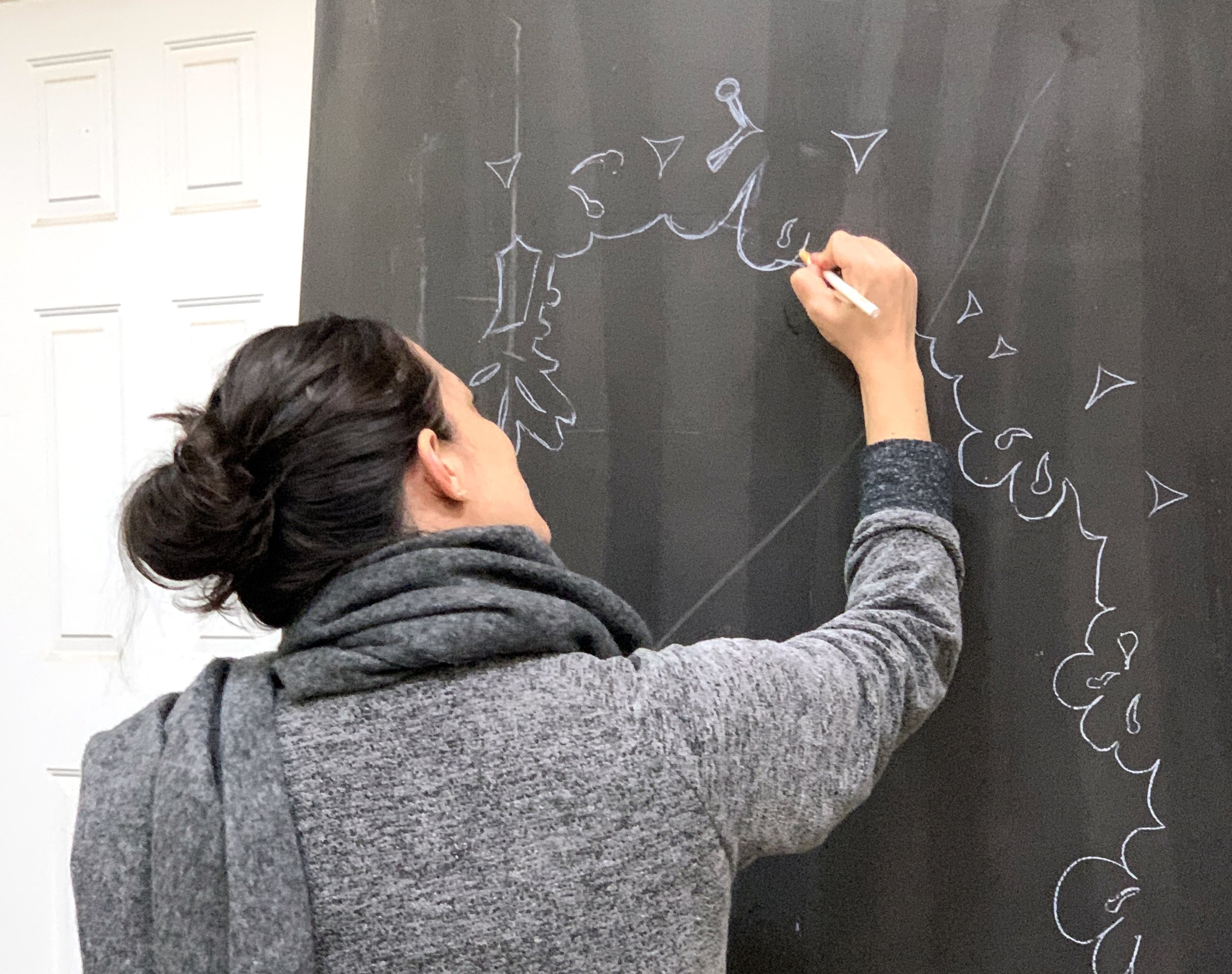 Lauren Iida working on nuclear fan blade