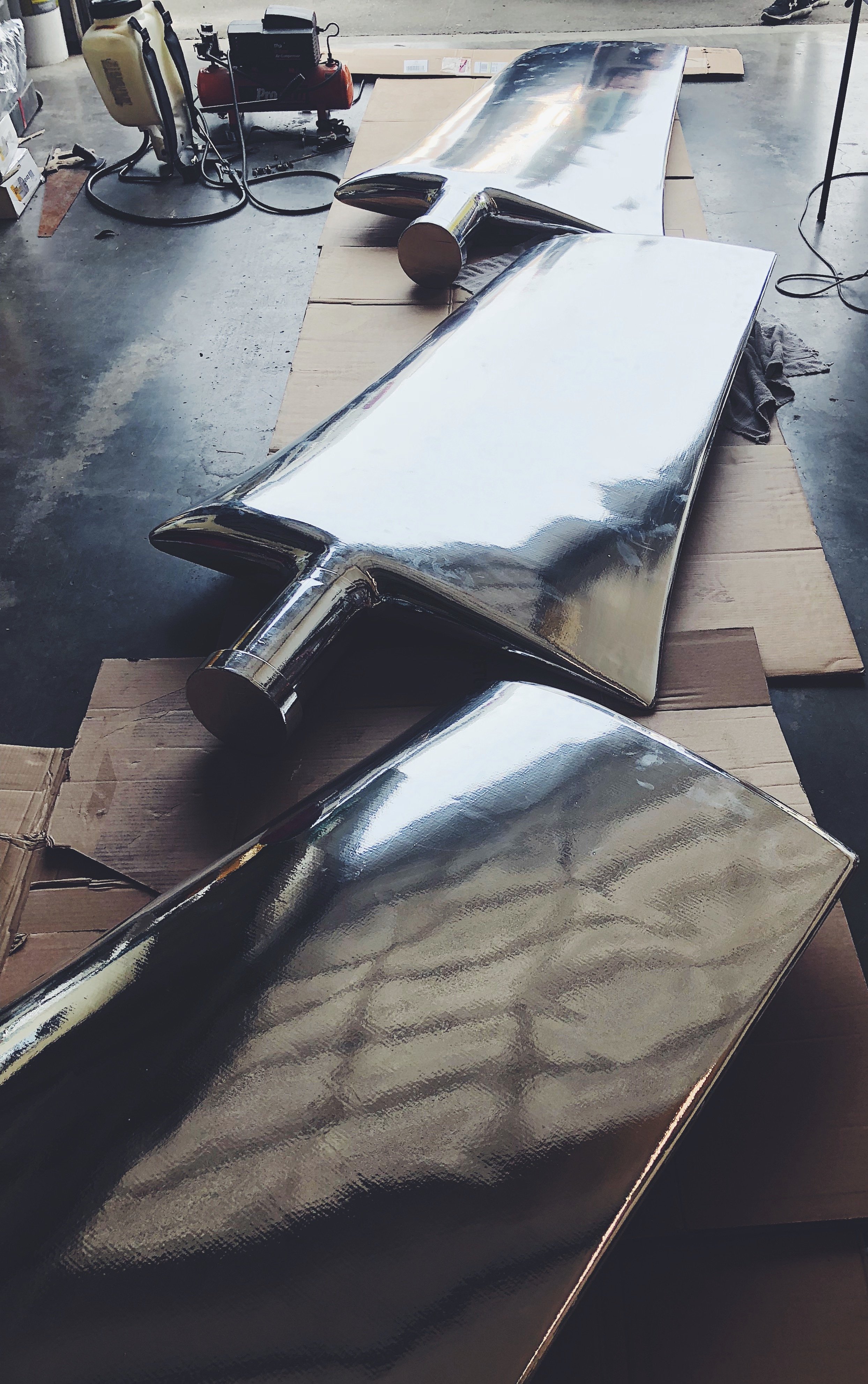 Chromed nuclear fan blades in transit, 2017
