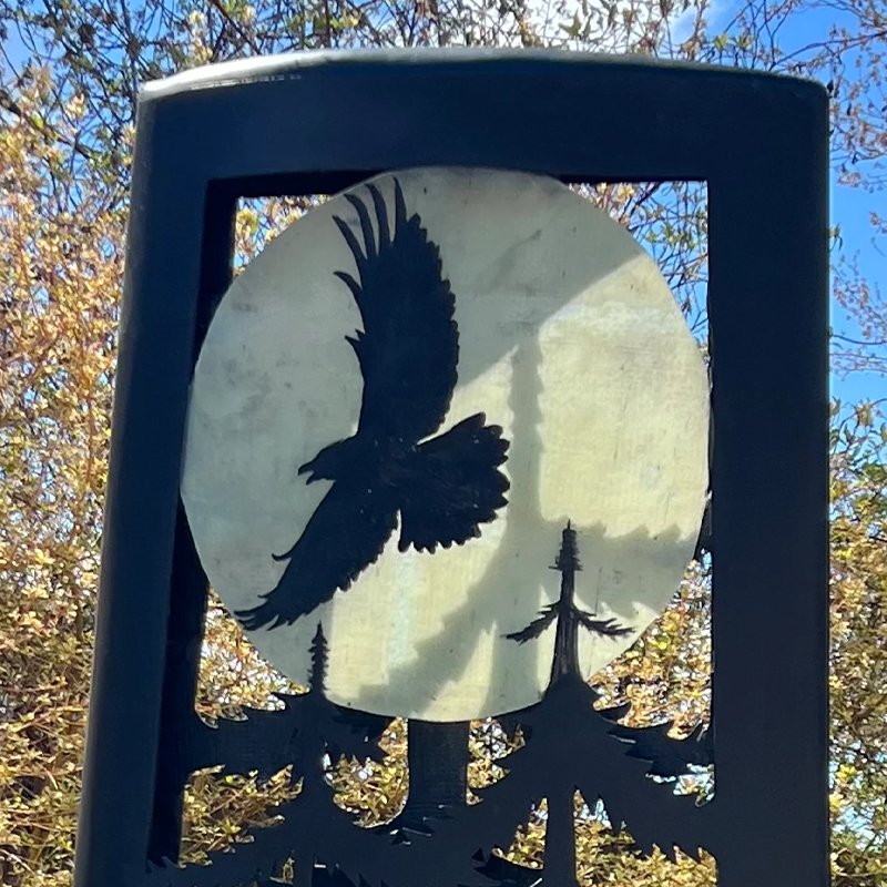 Breathe Deep Raven Moon sculpture